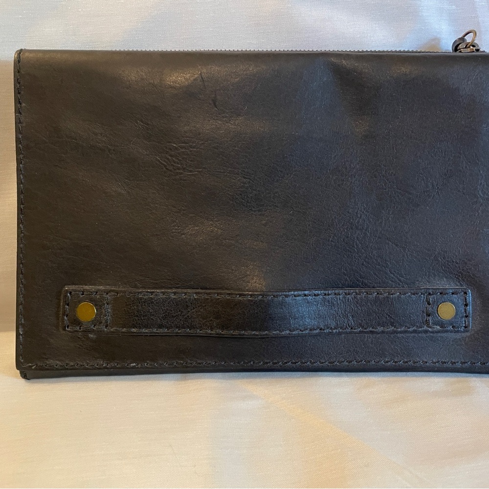 Madewell Black Leather Clutch